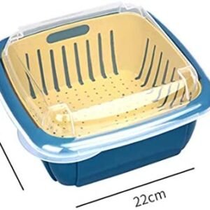 Home double layer food drainer washing basket