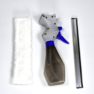 Home plastic glass cleaner 3 in 1 spray brush pack